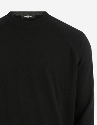 Tröja Rundhals Raglan Cashmere Svart