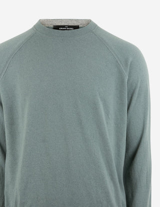 Tröja Rundhals Raglan Cashmere Mintgrön