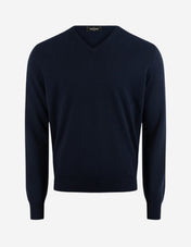 Tröja V-ringad Cashmere Navy
