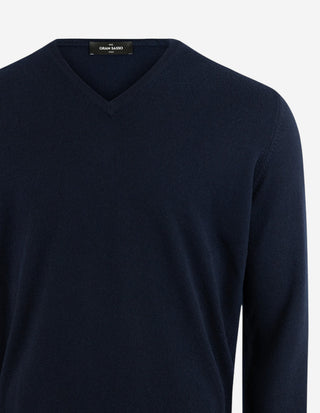 Tröja V-ringad Cashmere Navy