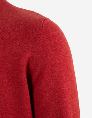 Tröja V-ringad Cashmere Vinröd