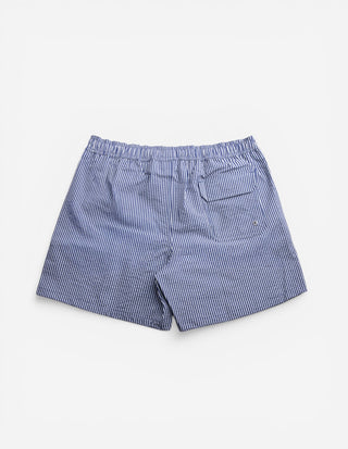 Badshorts Seersucker Blå/Vit