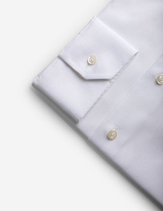 Slim Fit Skjorta Bomull/Tencel Vit
