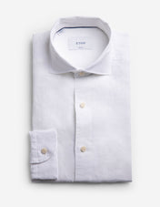 Casual Fit Skjorta Linne Vit