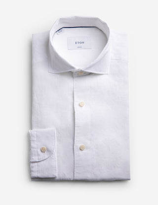 Casual Fit Skjorta Linne Vit