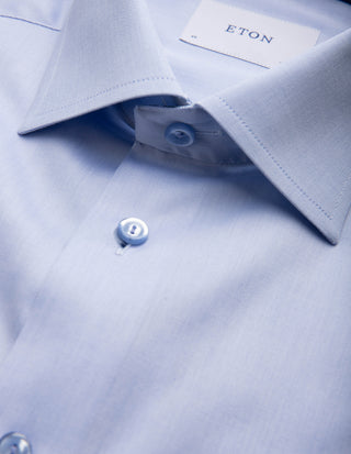Contemporary Fit Kontrast Skjorta Signature Twill Ljusblå