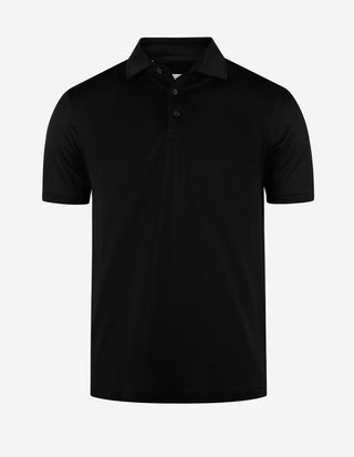Pikétröja Filo di Scozia Jersey Svart