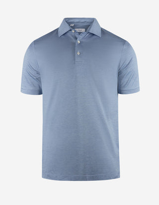 Pikétröja Filo di Scozia Jersey Blå