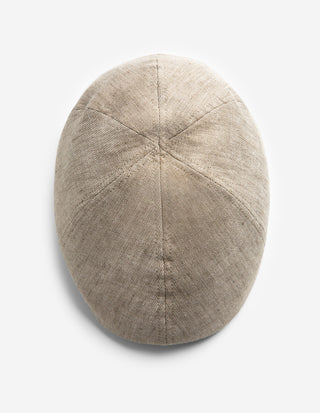 Texas Linen Flat Cap Ljusbeige
