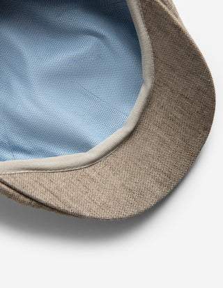 Texas Linen Flat Cap Ljusbeige