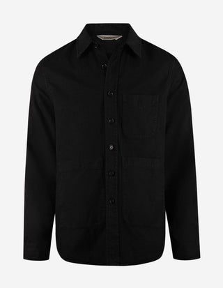 Utility Overshirt Bomull/Linne Svart