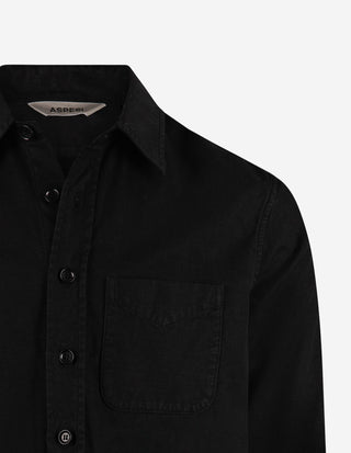 Utility Overshirt Bomull/Linne Svart