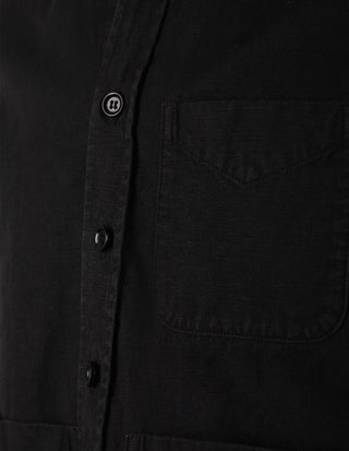 Utility Overshirt Bomull/Linne Svart