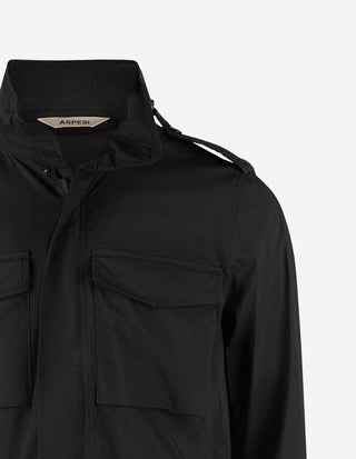 Field Jacket Bomull Nylon Svart