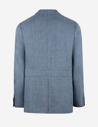 Saba Safari Jacket Linne Ull Blå