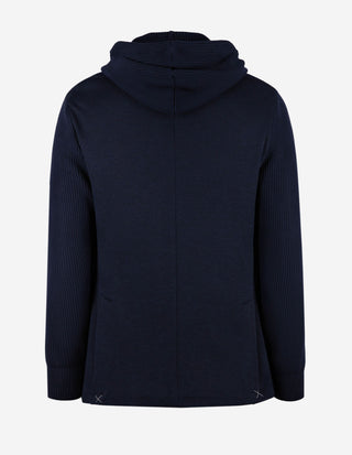 Kavaj Hybrid Jersey Bomull Marinblå