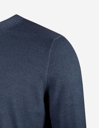 Tröja Rundhals Vintage S Merino Blå