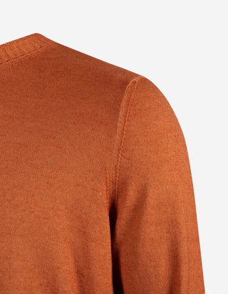 Tröja Rundhals Vintage S Merino Rost Orange