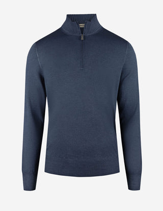 Zip-tröja Vintage S Merino Blå