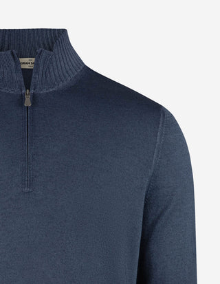 Zip-tröja Vintage S Merino Blå