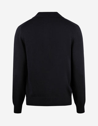 Skjortcardigan Bomull Cashmere Navy