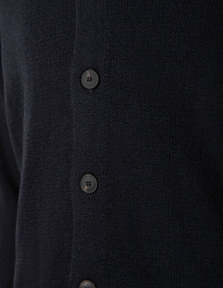 Skjortcardigan Bomull Cashmere Navy