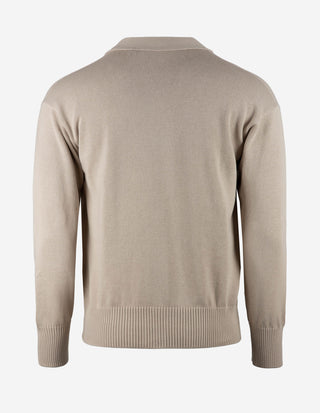 Cardigan Retro Bomull Beige