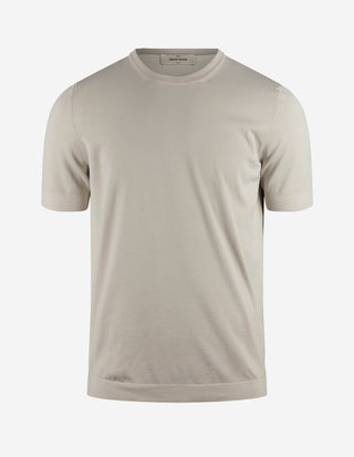 T-shirt Finstickad Bomull Benvit