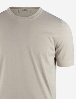 T-shirt Finstickad Bomull Benvit