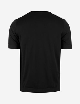 T-shirt Finstickad Bomull Svart
