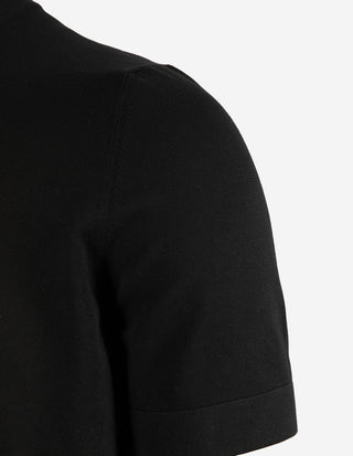 T-shirt Finstickad Bomull Svart