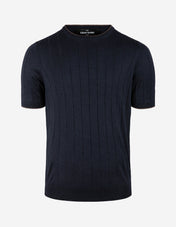 T-shirt Siden Marinblå
