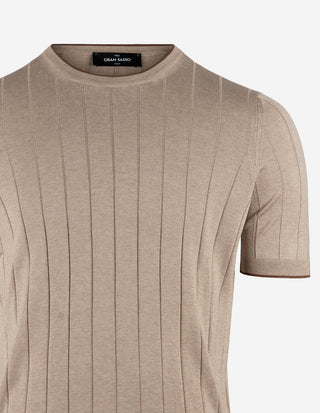 T-shirt Siden Beige