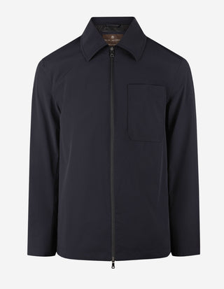 Zipped Shirt Jacket Jacka Teknisk Stretch Marinblå