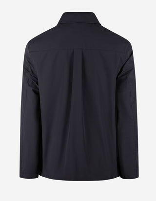 Zipped Shirt Jacket Jacka Teknisk Stretch Marinblå