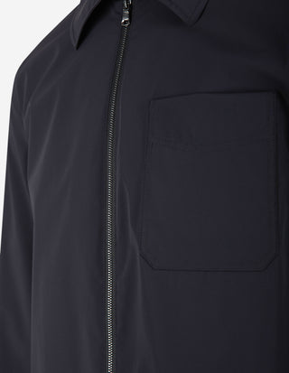 Zipped Shirt Jacket Jacka Teknisk Stretch Marinblå