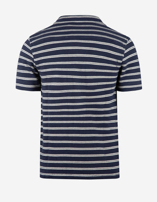Skjorta Kortärmad Bomull Navy/Cream