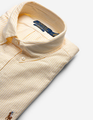 Skjorta Custom Fit Oxford Gul/Vit