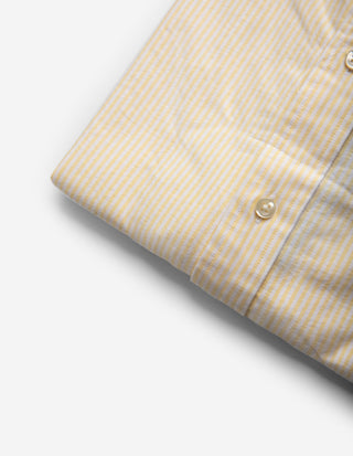 Skjorta Custom Fit Oxford Gul/Vit