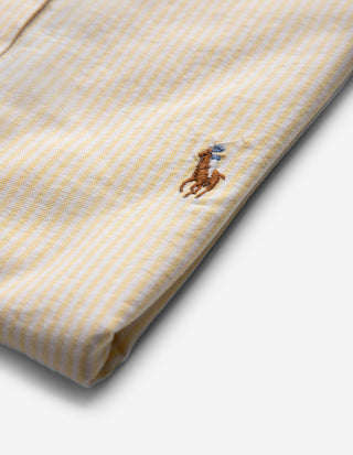 Skjorta Custom Fit Oxford Gul/Vit