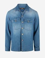 Tommy Overshirt Denim Blå