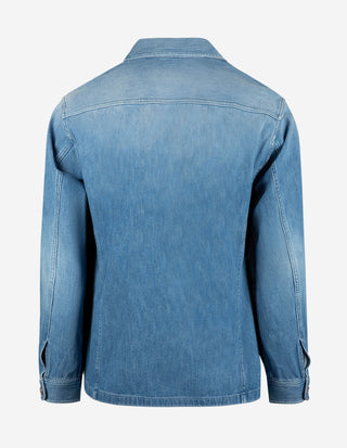 Tommy Overshirt Denim Blå