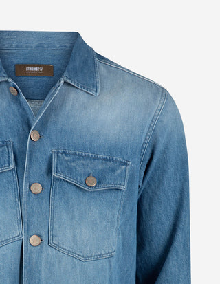 Tommy Overshirt Denim Blå