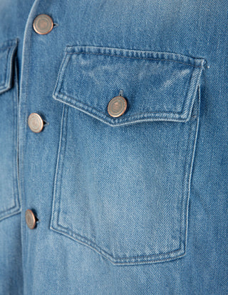 Tommy Overshirt Denim Blå