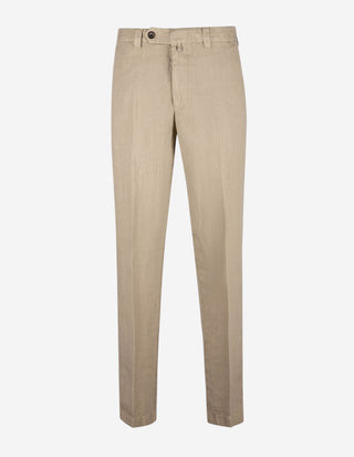 Negroni Wide-Fit Byxa Bomullsstretch Beige