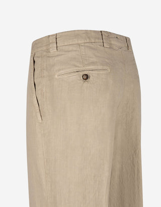 Negroni Wide-Fit Byxa Bomullsstretch Beige