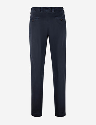 Negroni Wide-Fit Byxa Bomullsstretch Marinblå