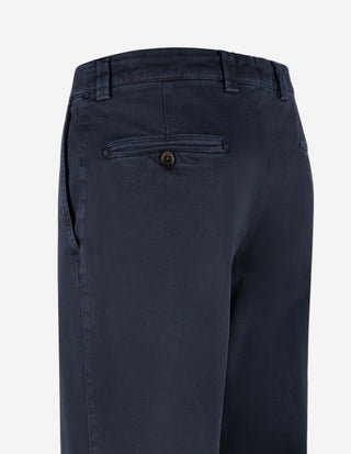 Negroni Wide-Fit Byxa Bomullsstretch Marinblå