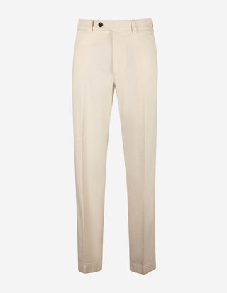 Negroni Wide-Fit Byxa Bomull Benvit