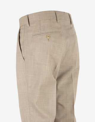 Firenze Kostym Ull Ljusbeige